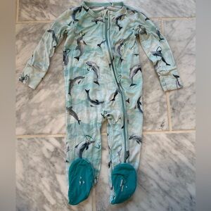 Posh Peanut Dolphin Print Onesie